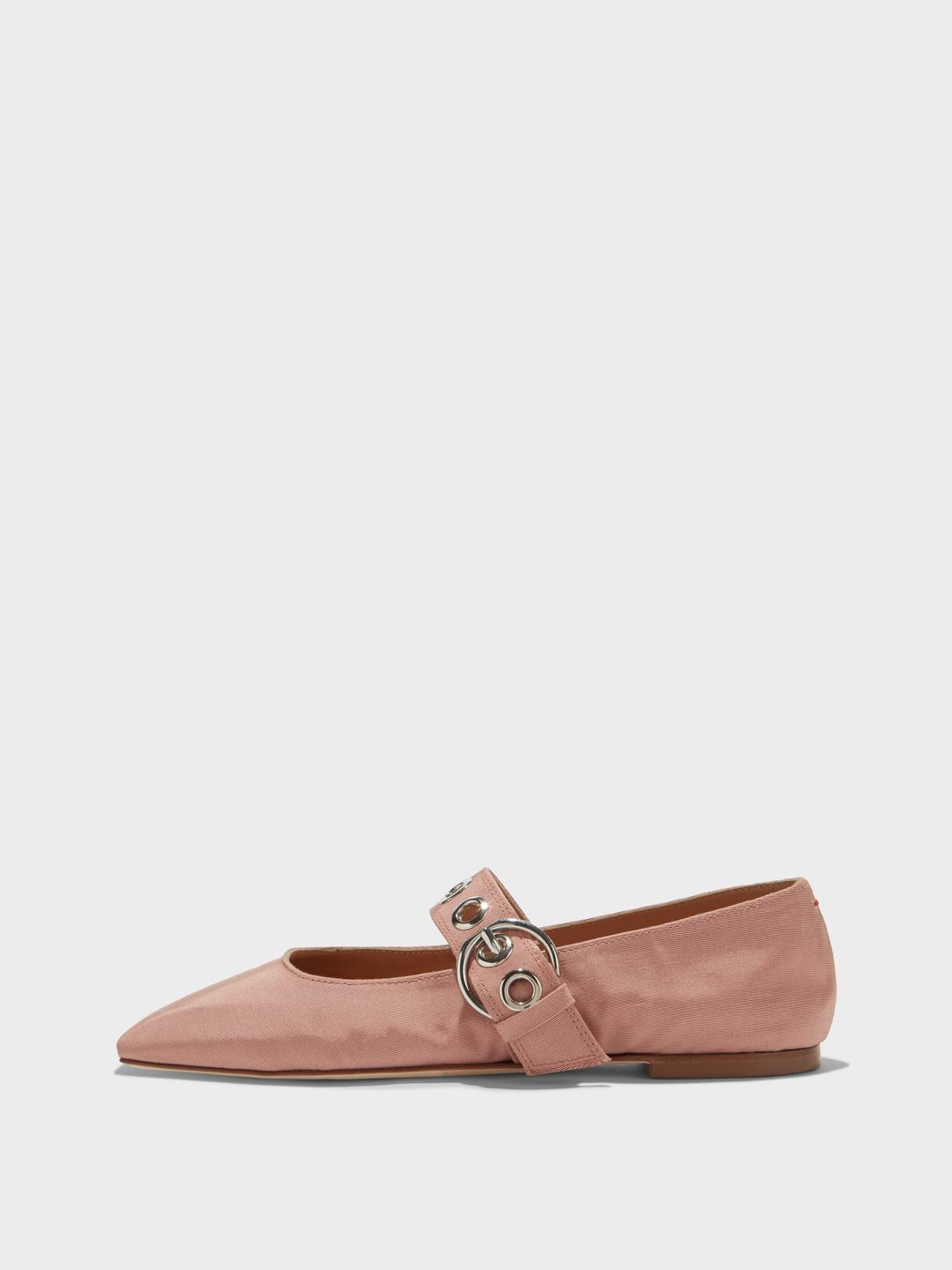 Uma Eyelet Grosgrain Mary-Janes Flats - 36