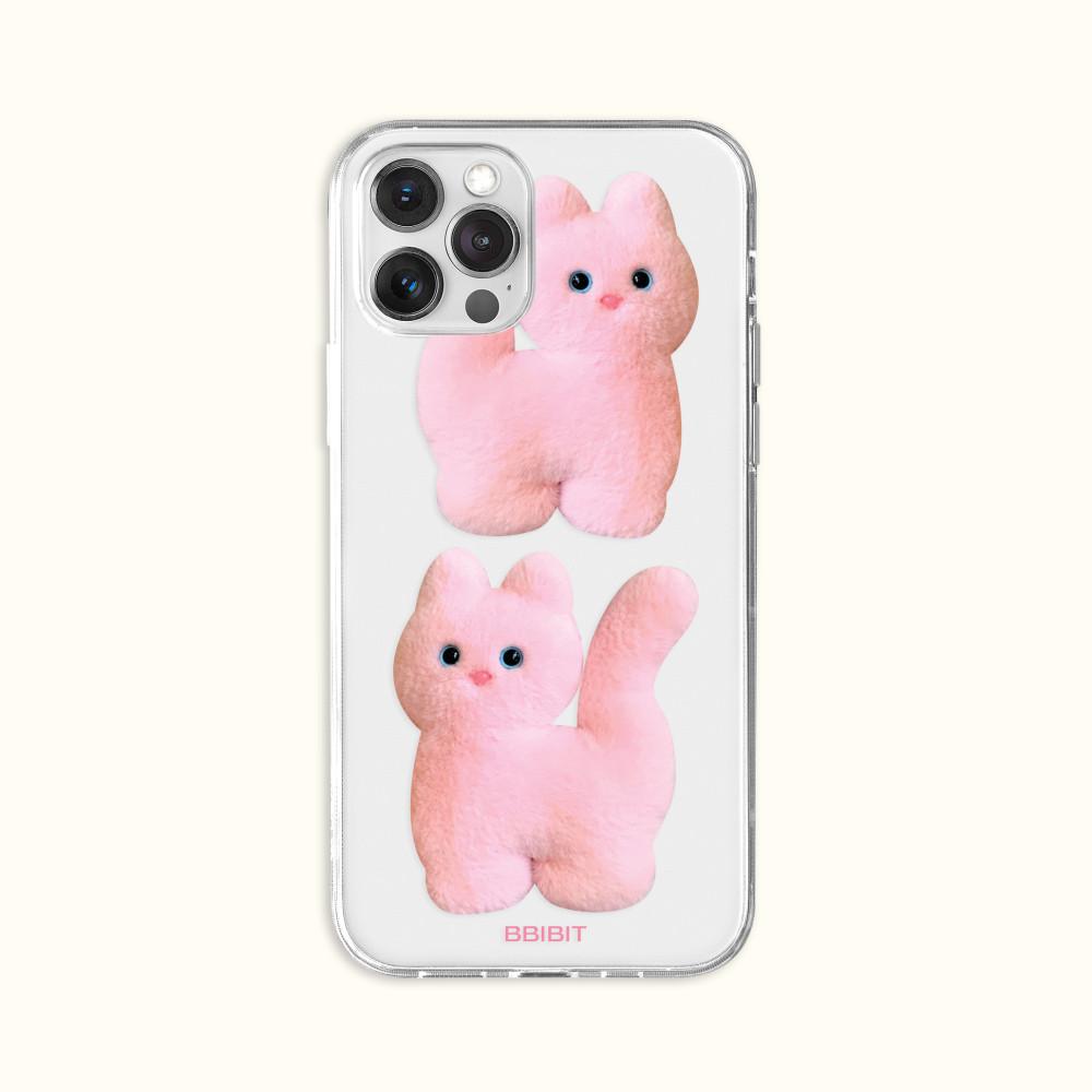 Kitty fork jelly hard phone case 키티포크 핑크 젤하드케이스