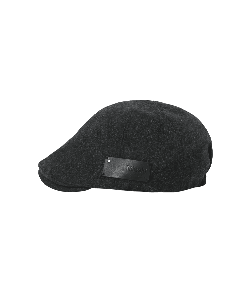 Patch wool hunting cap CHARCOAL