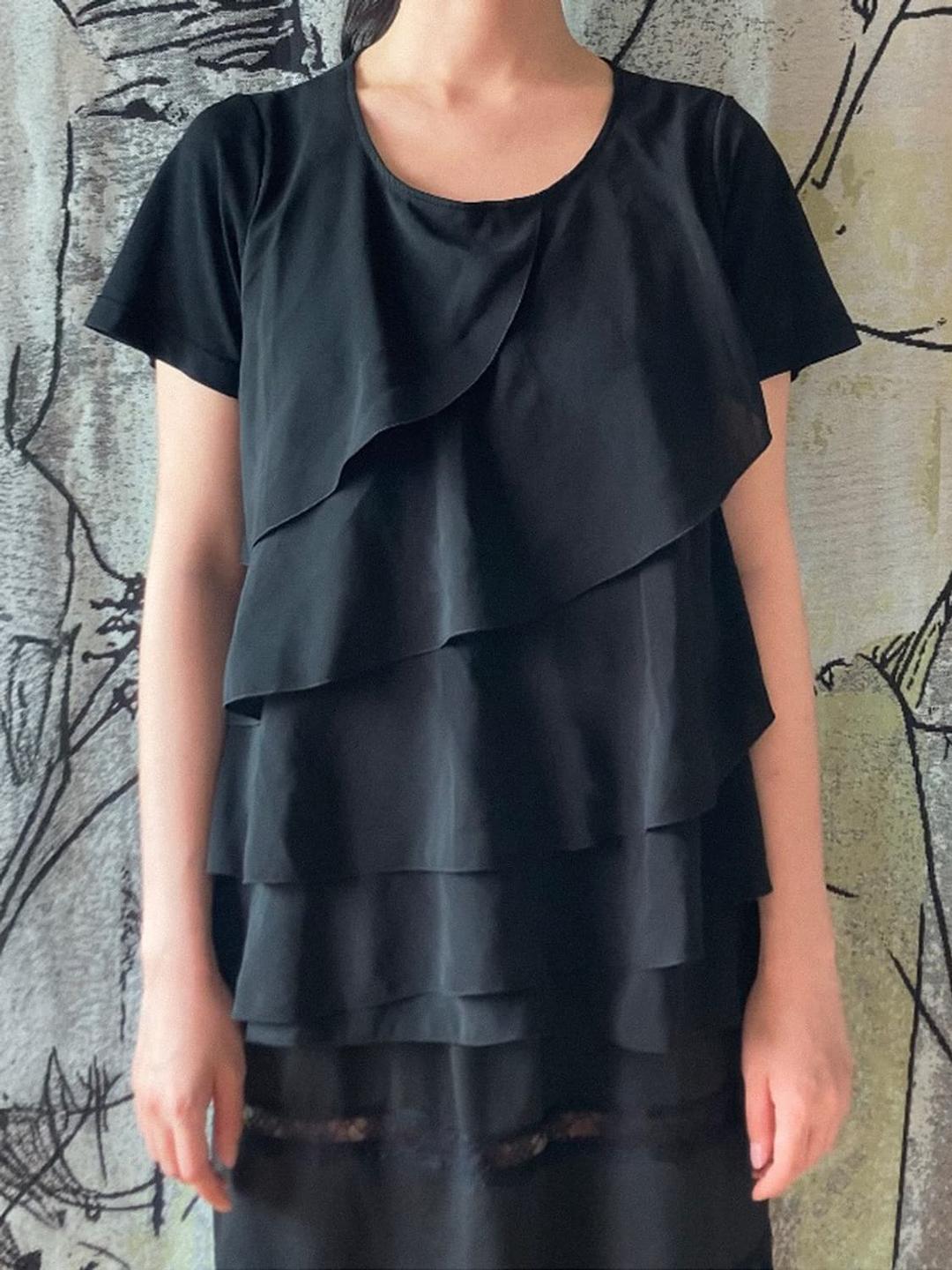 Vintage frill unbal T-shirt | 후루츠패밀리
