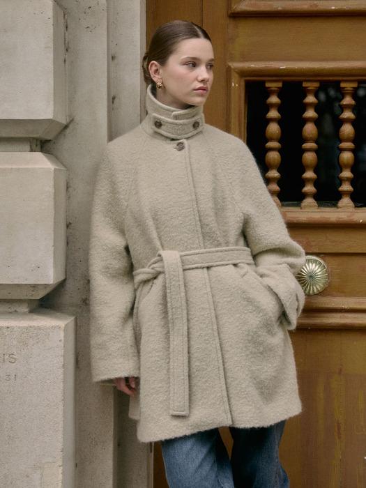 Boucle Neige Half Coat Butter