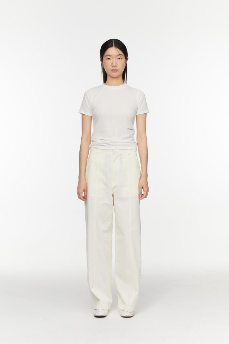 Cotton wide pants (IVORY)