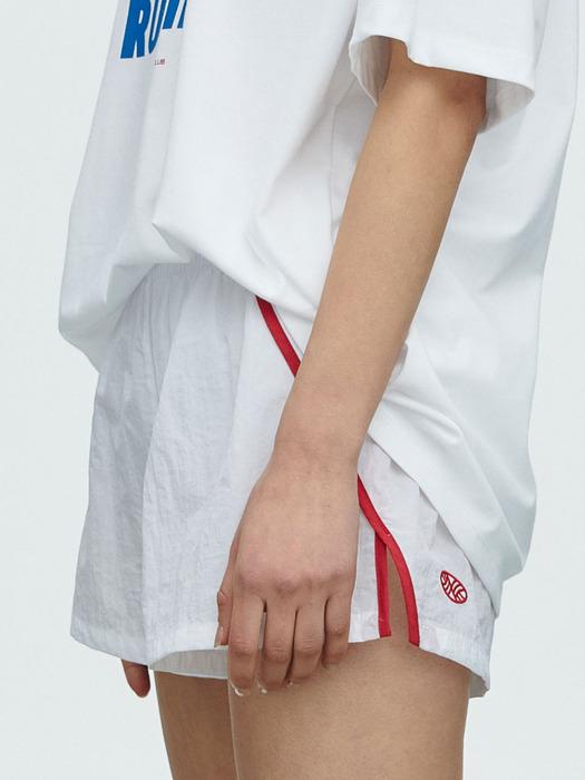 RUNNING TRACK NYLON SHORTS_WHITE