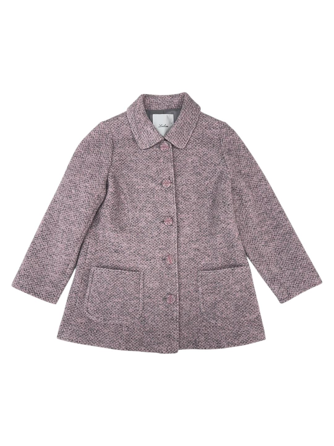 (Leilian) pink grey coat