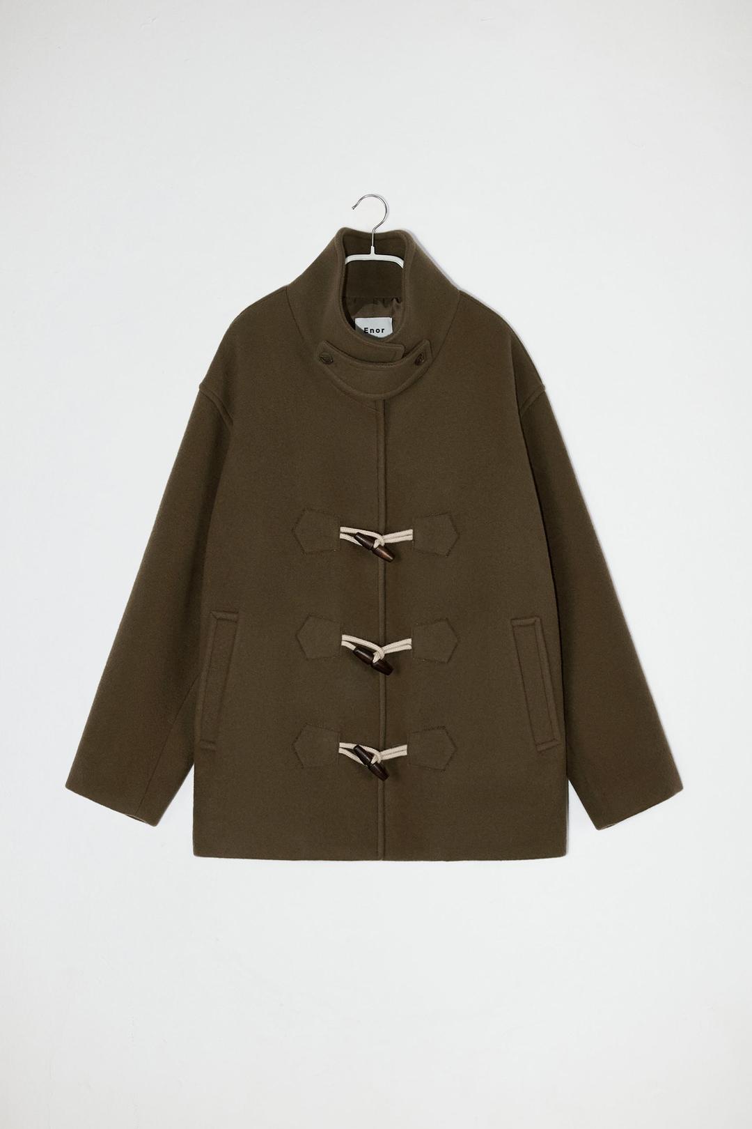 HIGH NECK WOOL DUFFLE COAT