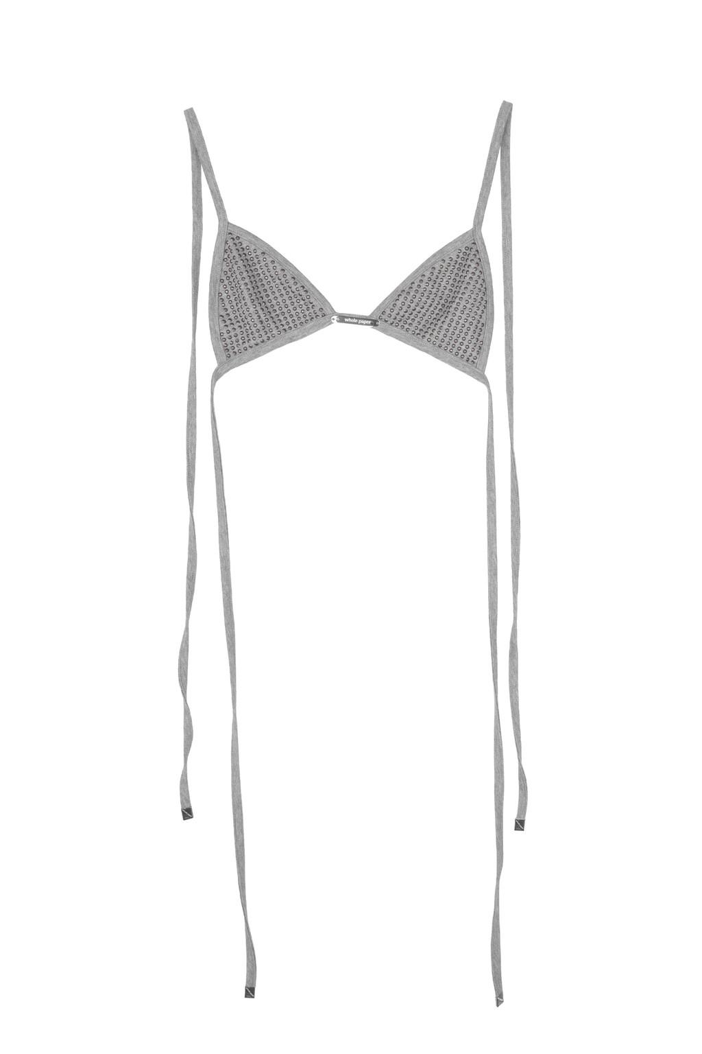 큐빅 스웻 비키니 탑 (그레이)
