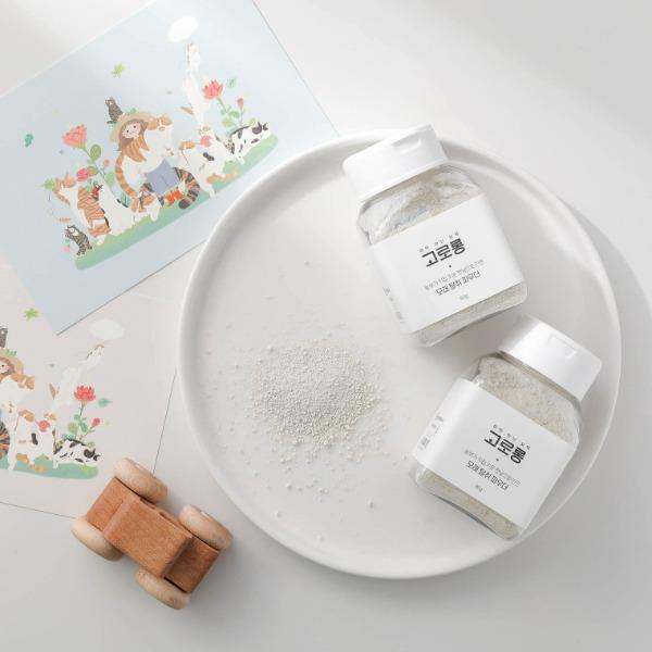 고양이 화장실 필수품 고로롱 고양이 냄새 캣닢 모래 탈취 파우더 2+1 (3개월분)