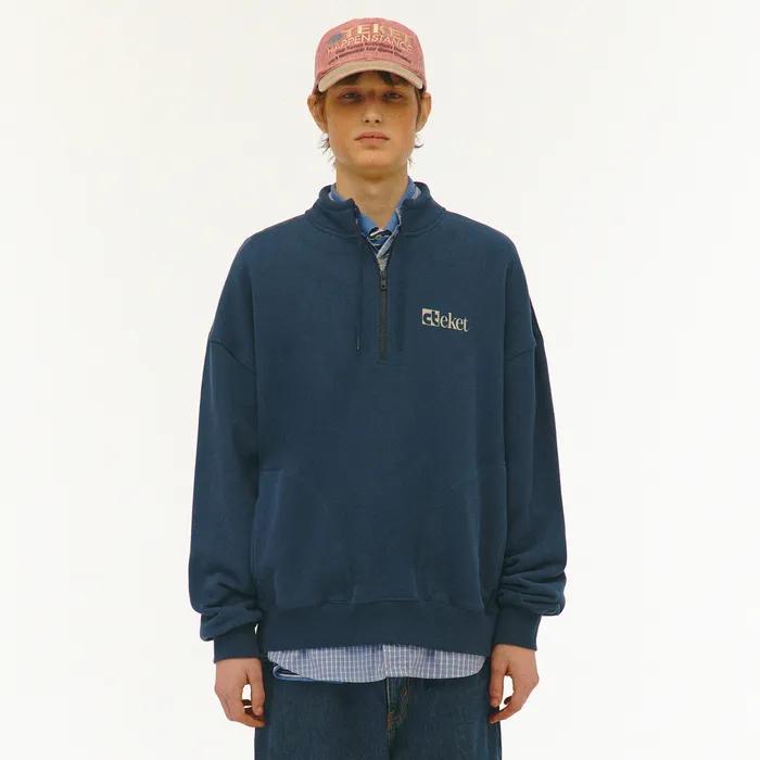 Plan Half Zip-Up Sweatshirt Navy