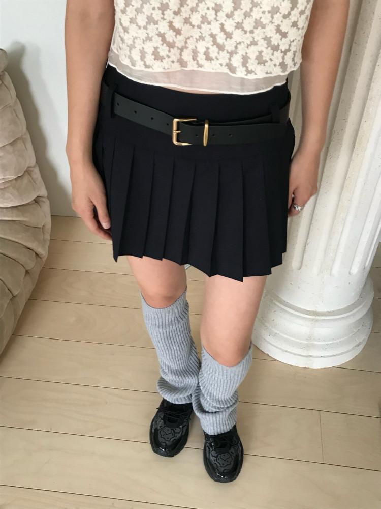 위아 마요 스커트 (2color) we are 치마바지 플리츠스커트 미니스커트