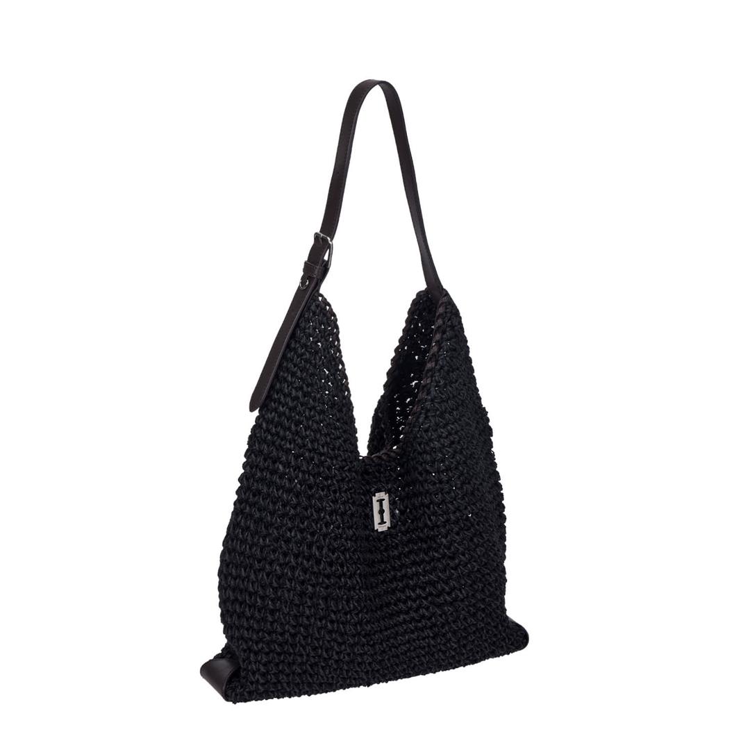 Boater Duo Hobo L (보터 듀오 호보 라지) Black