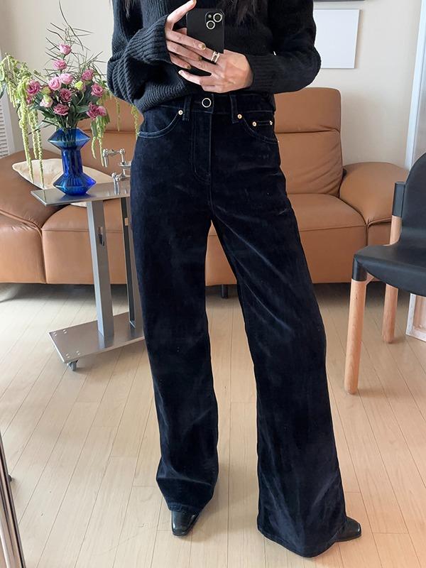 Velvet loose bootcut denim