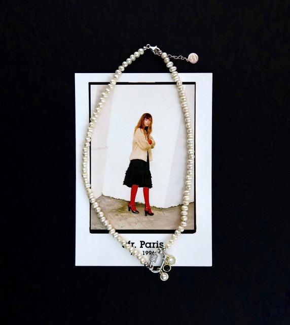 담수진주 참 팬던트 목걸이 Water pearl charm necklace