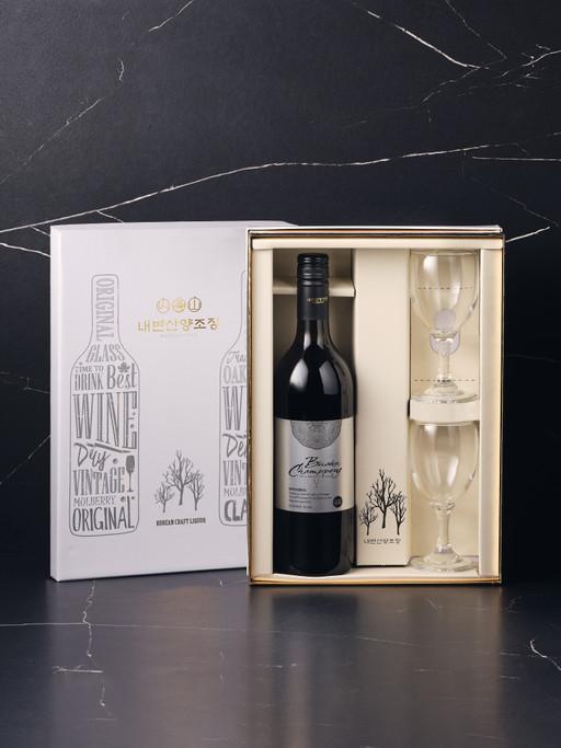 오디와인+ 와인잔2개 750ml 1병 Alc.13%