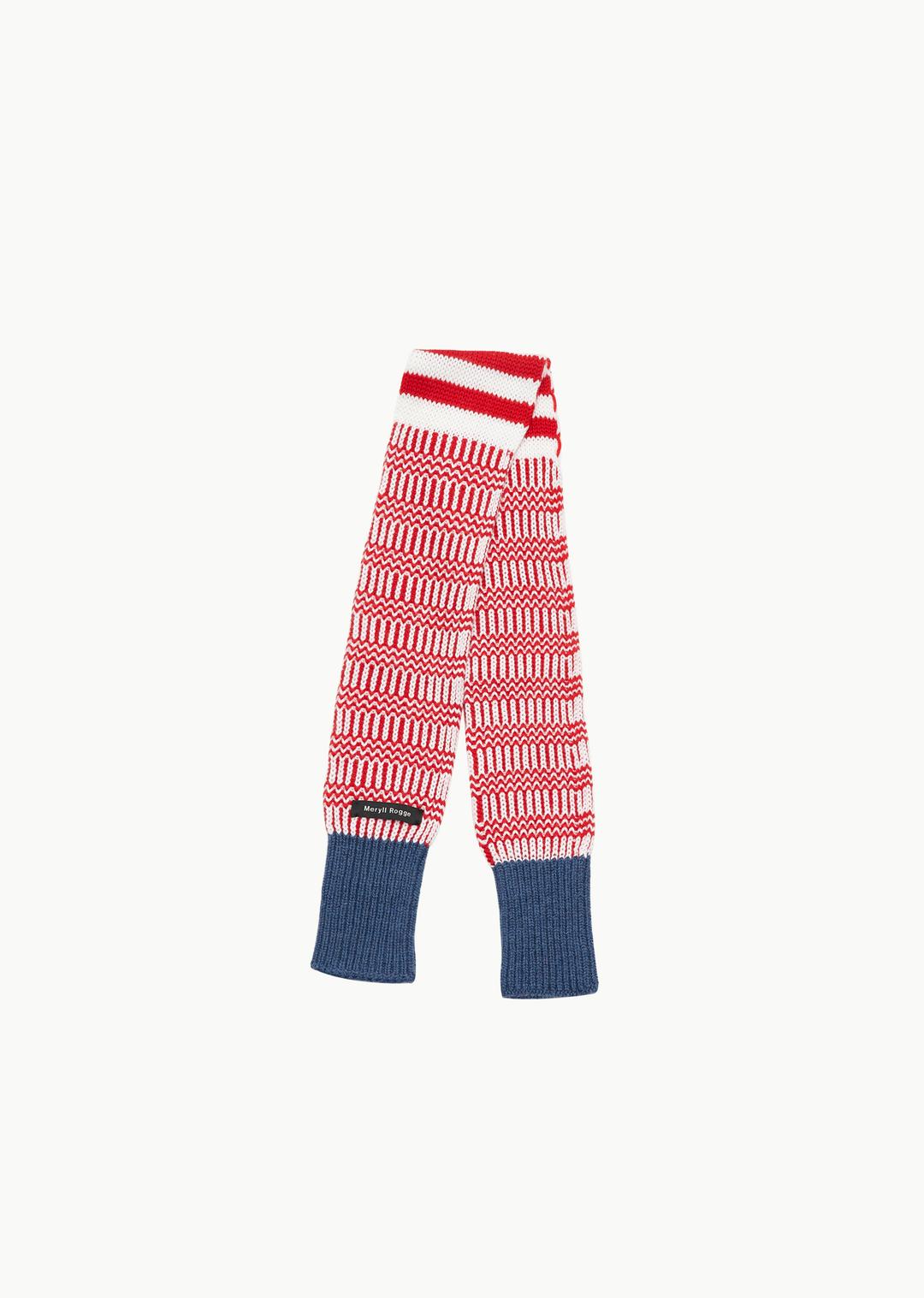 optic mini scarf, red/white