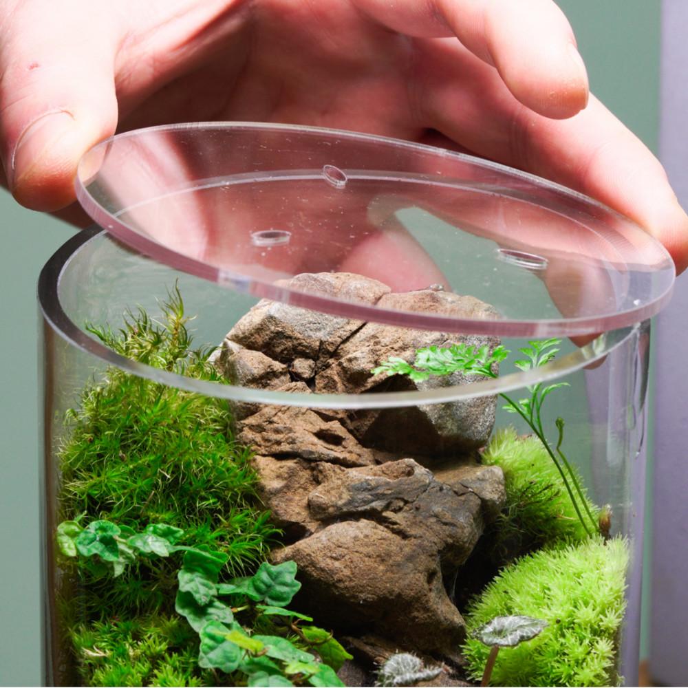 원형 유리수조 아크릴커버 테라리움 수분유지 전용 뚜껑