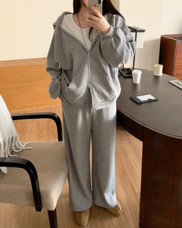 🚚일부빠른🏷MADE❄️스노우 융기모 [니트 후드집업]