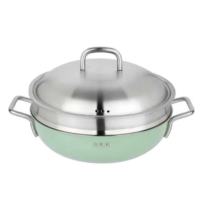 [BRK] 노르딕 통5중 WOK 24cm 그린(스티머 포함)