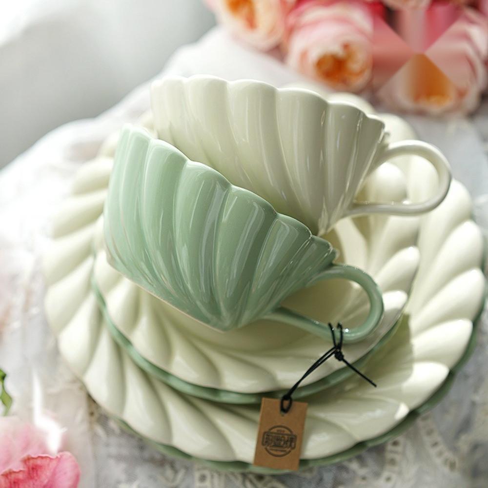 데이지 컵앤소서 도자기 커피잔 세트 플레이트 커플 찻잔