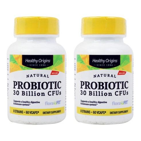 헬시오리진스 내추럴 프로바이오틱 유산균 300억 CFU 브이캡, 60정, 2개 - MCT오일/영양제 | 쿠팡