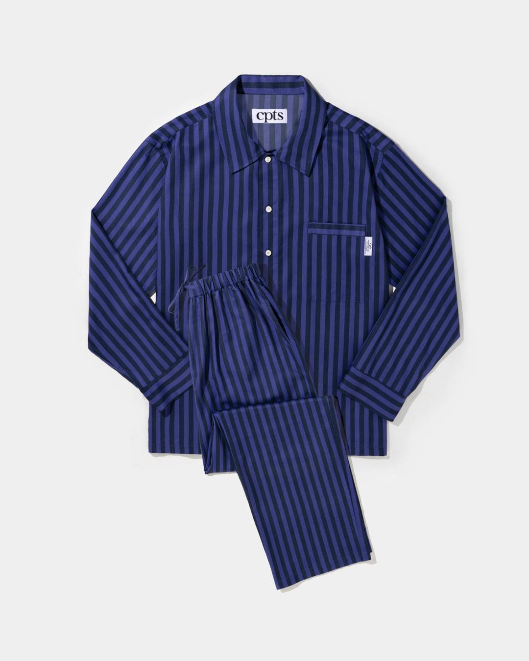 RELAXED MODAL STRIPE PAJAMAS_MIDNIGHT BLUE