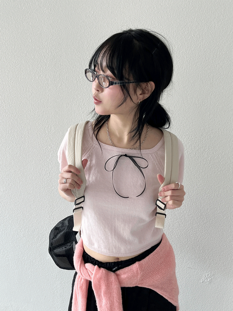 [9hope] 쉬폰 타이 knit