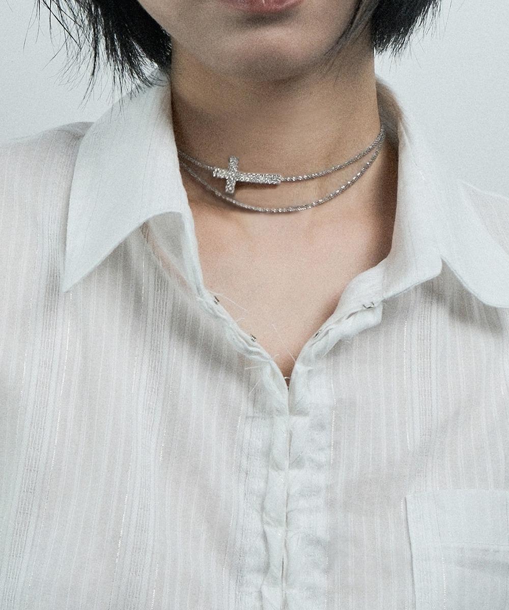 [주문제작][RESTOCK]Double Layered Cross Necklace