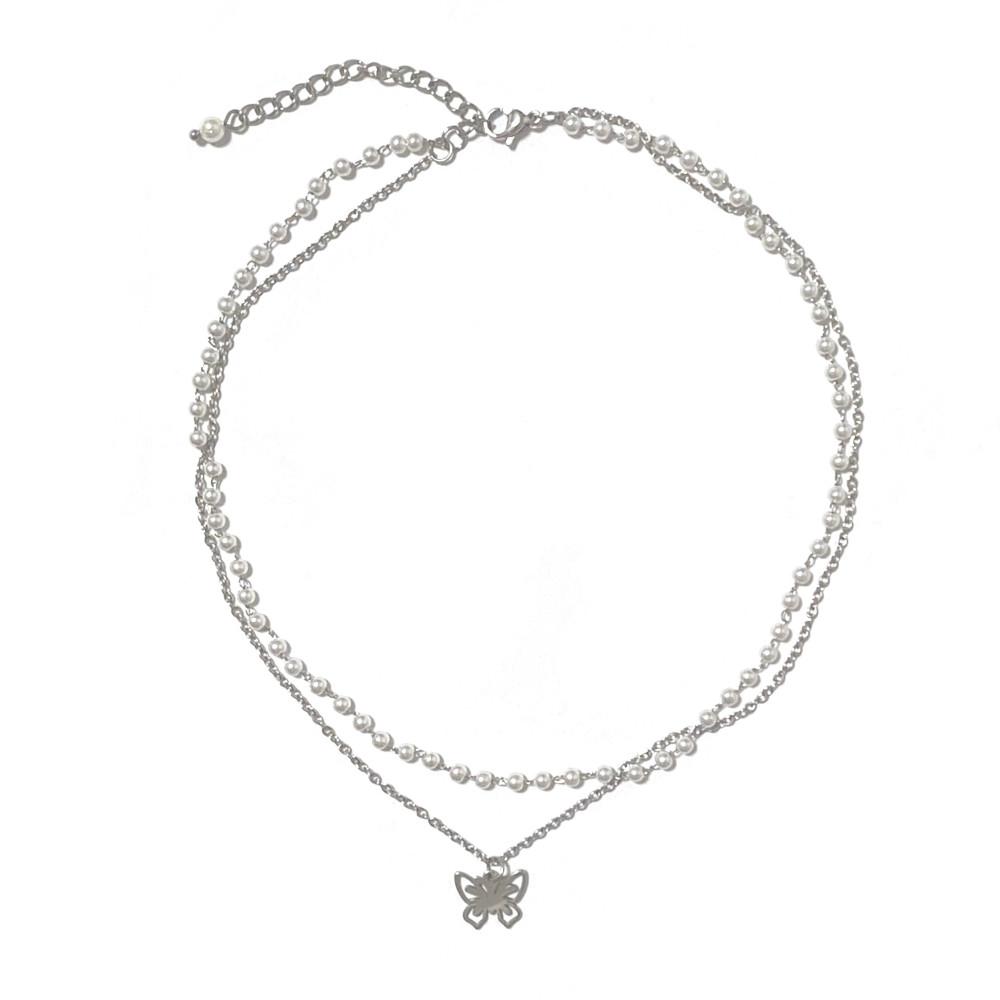 [MADE] butterfly two chain necklace