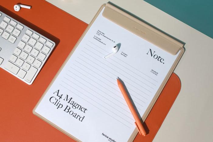 에코레더 A4 자석 클립보드 가죽결재판 10컬러 싱글타입