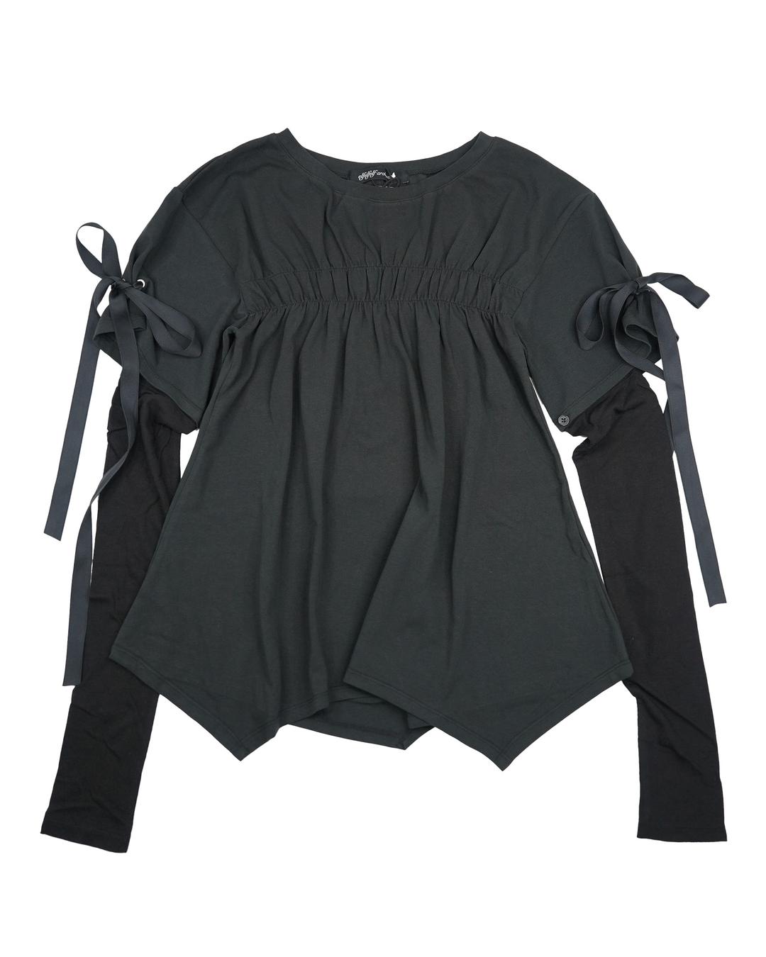 WINGS SHIRRING WARMER T [black]