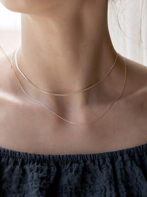 snake chain layered 목걸이