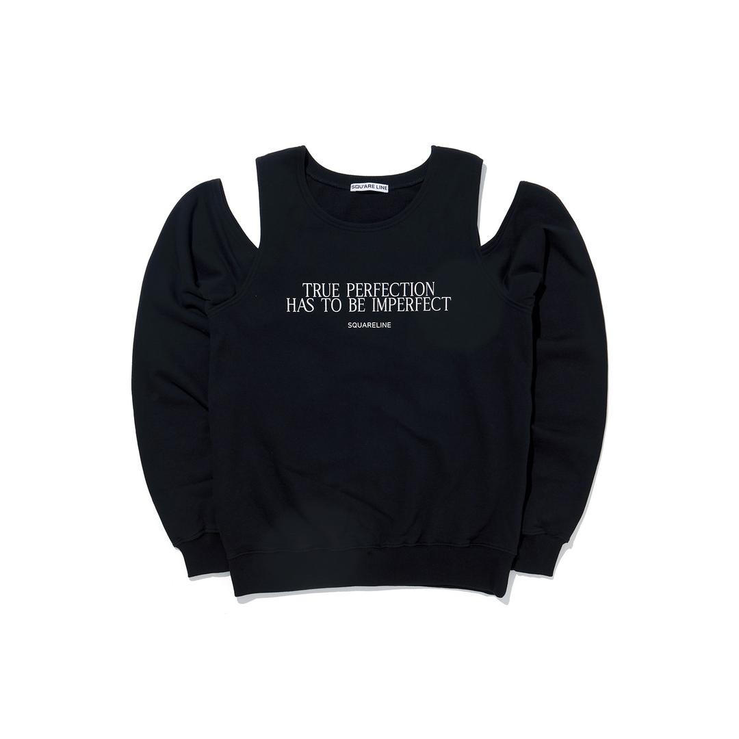 True Cut out Sweatshirts - Black