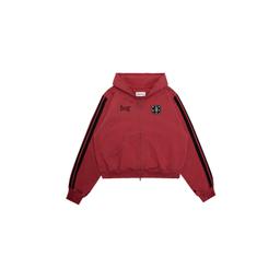 THRASHED CREST ZIP-UP RED — ESOTERIC THING