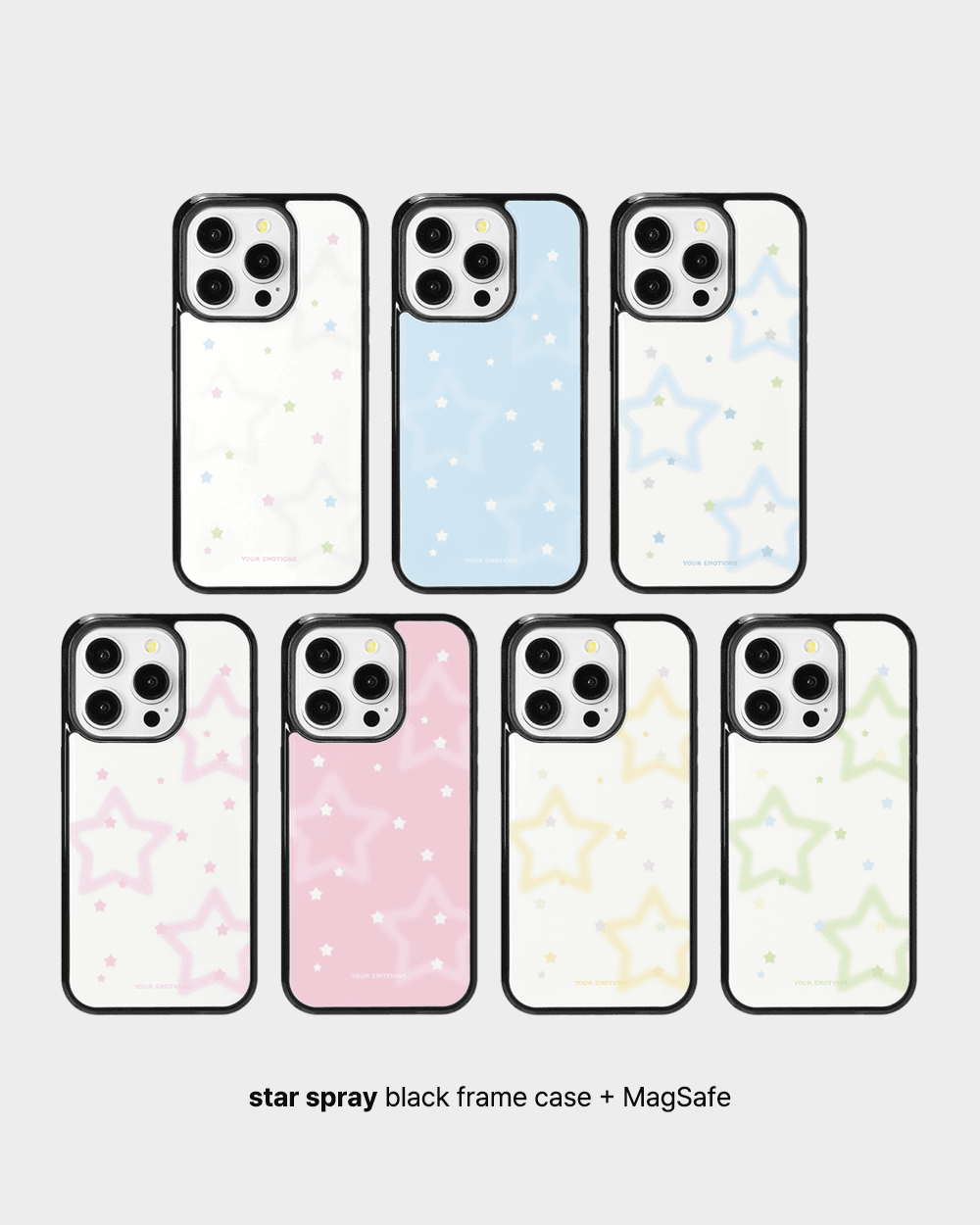 star spray black frame case + MagSafe