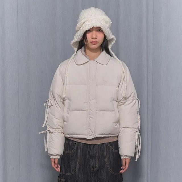 리본 카라 숏 푸퍼 (IVORY) F24ZA955