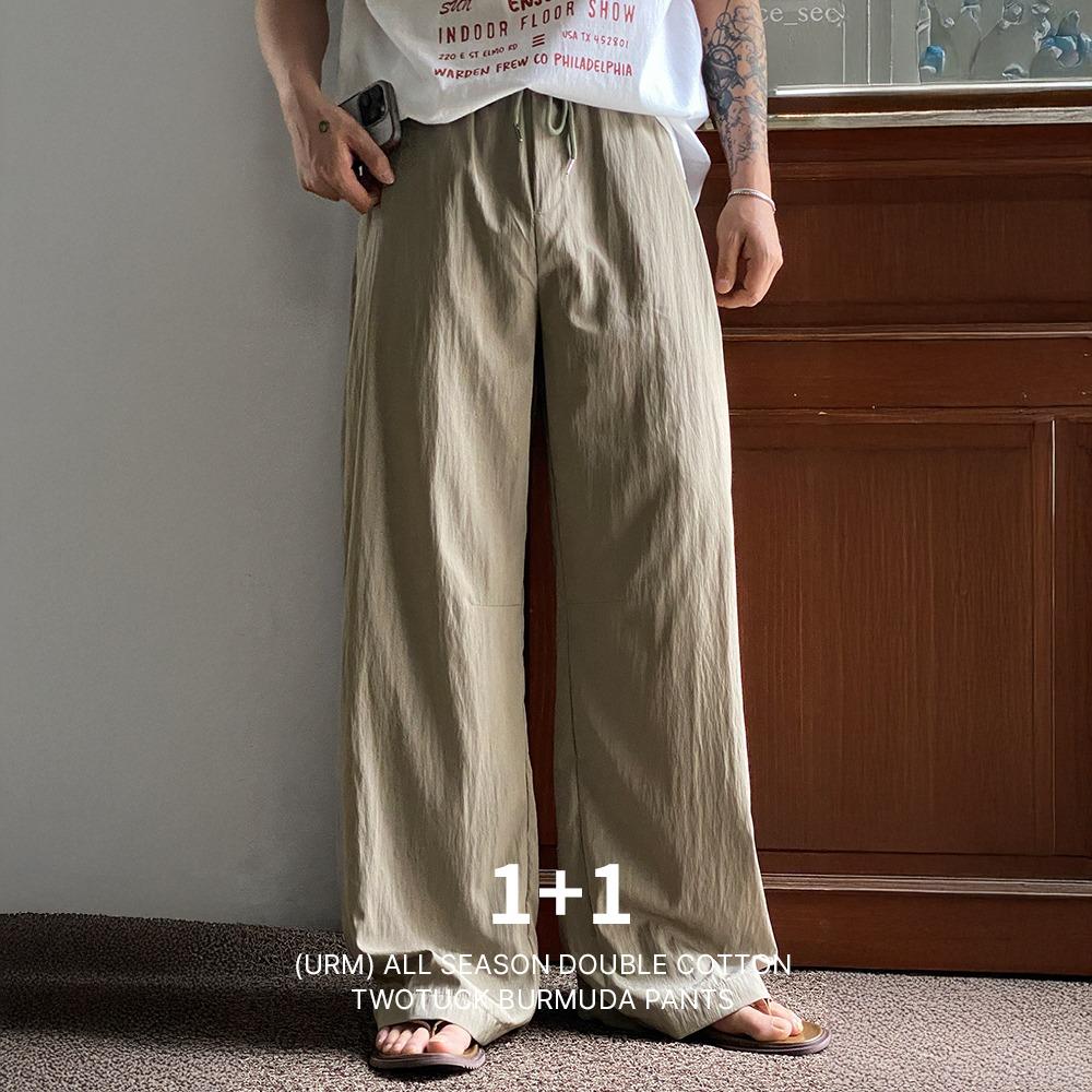 1+1 썸머 벌룬 와이드 밴딩팬츠 (3color)