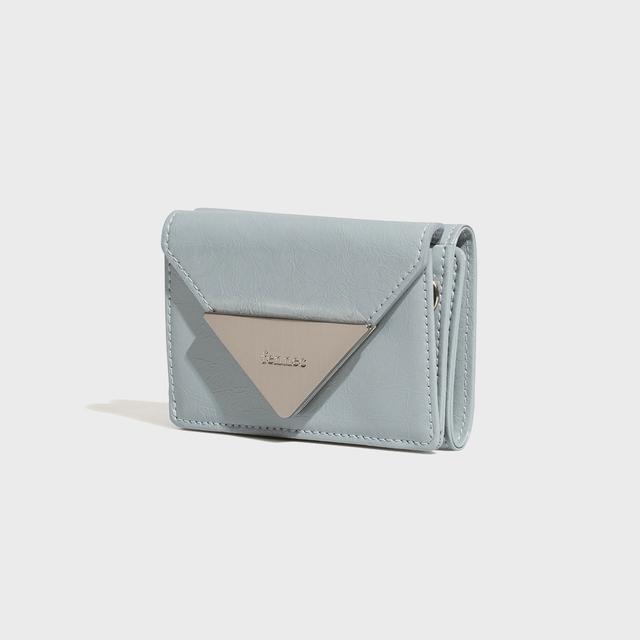 CRINKLE TRIANGLE TRIPLE WALLET D - MID GREY