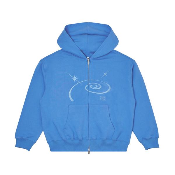 SPIRAL ZIP UP OG HOODIE (BLUE)