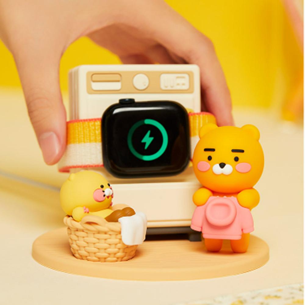 카카오 갤럭시워치 애플워치 충전거치대 세탁기라이언