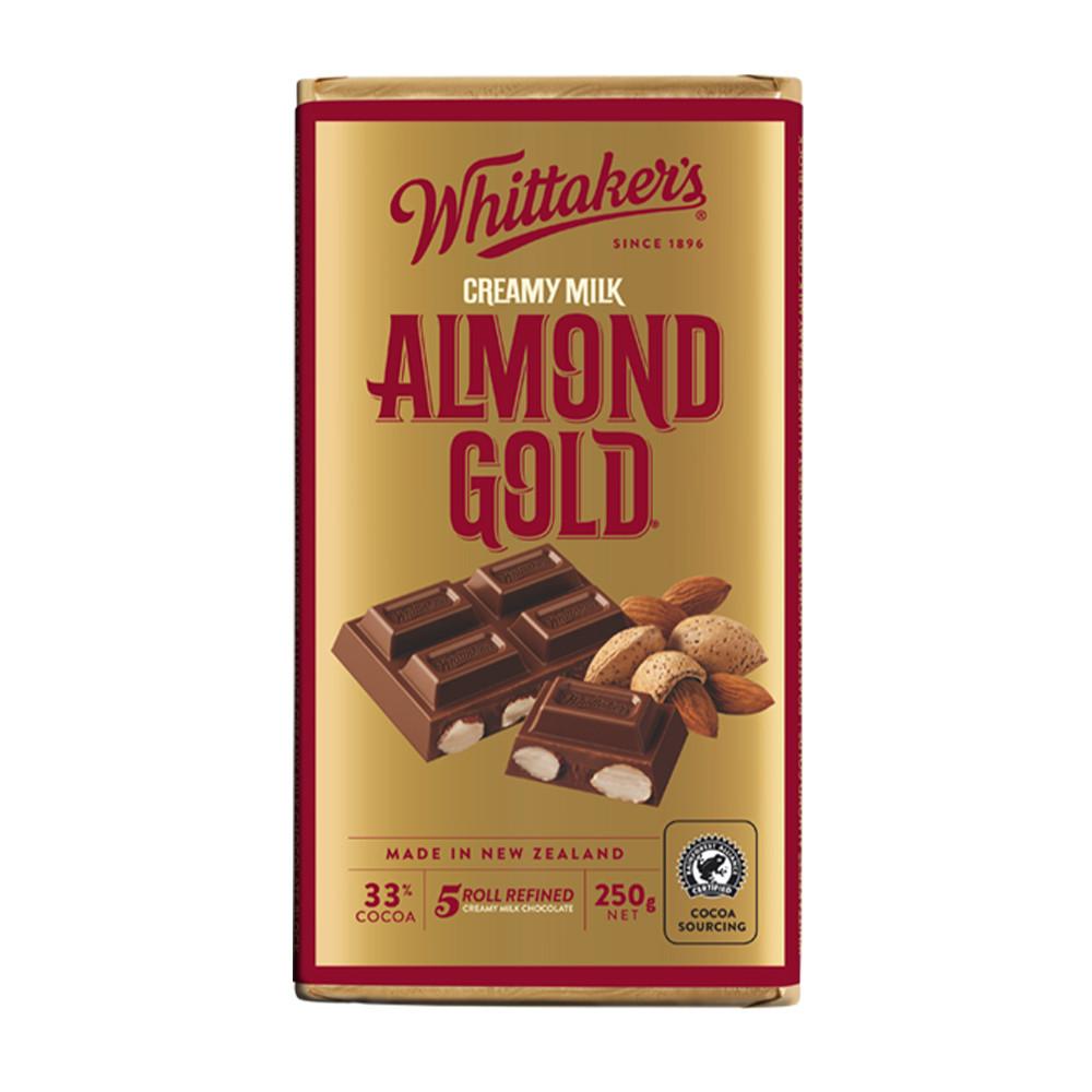 휘태커스 초콜릿 벽돌 블럭 아몬드골드 250g 뉴질랜드 내수용 [원산지:뉴질랜드]