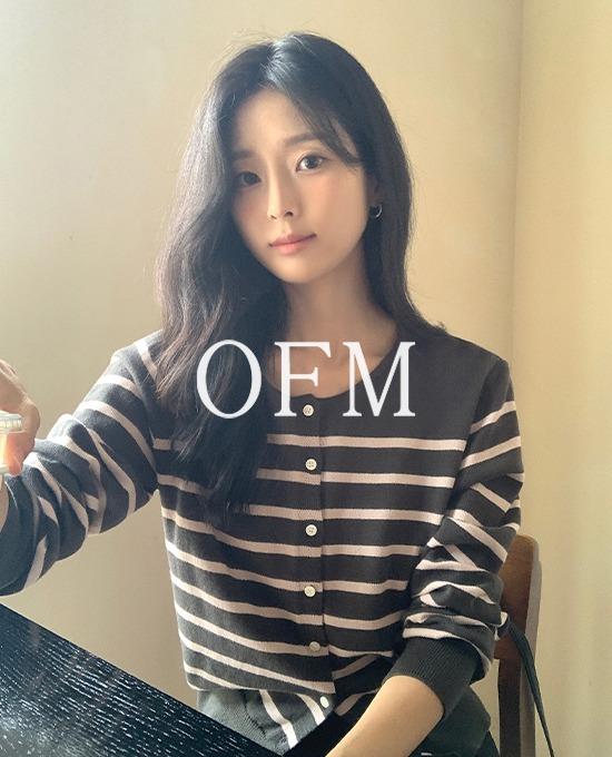 [얼리어텀🍁][가을가디건][무료배송][ofm] 코튼 라운드 스트라이프 (cd)*뉴 컬러 추가 ♡