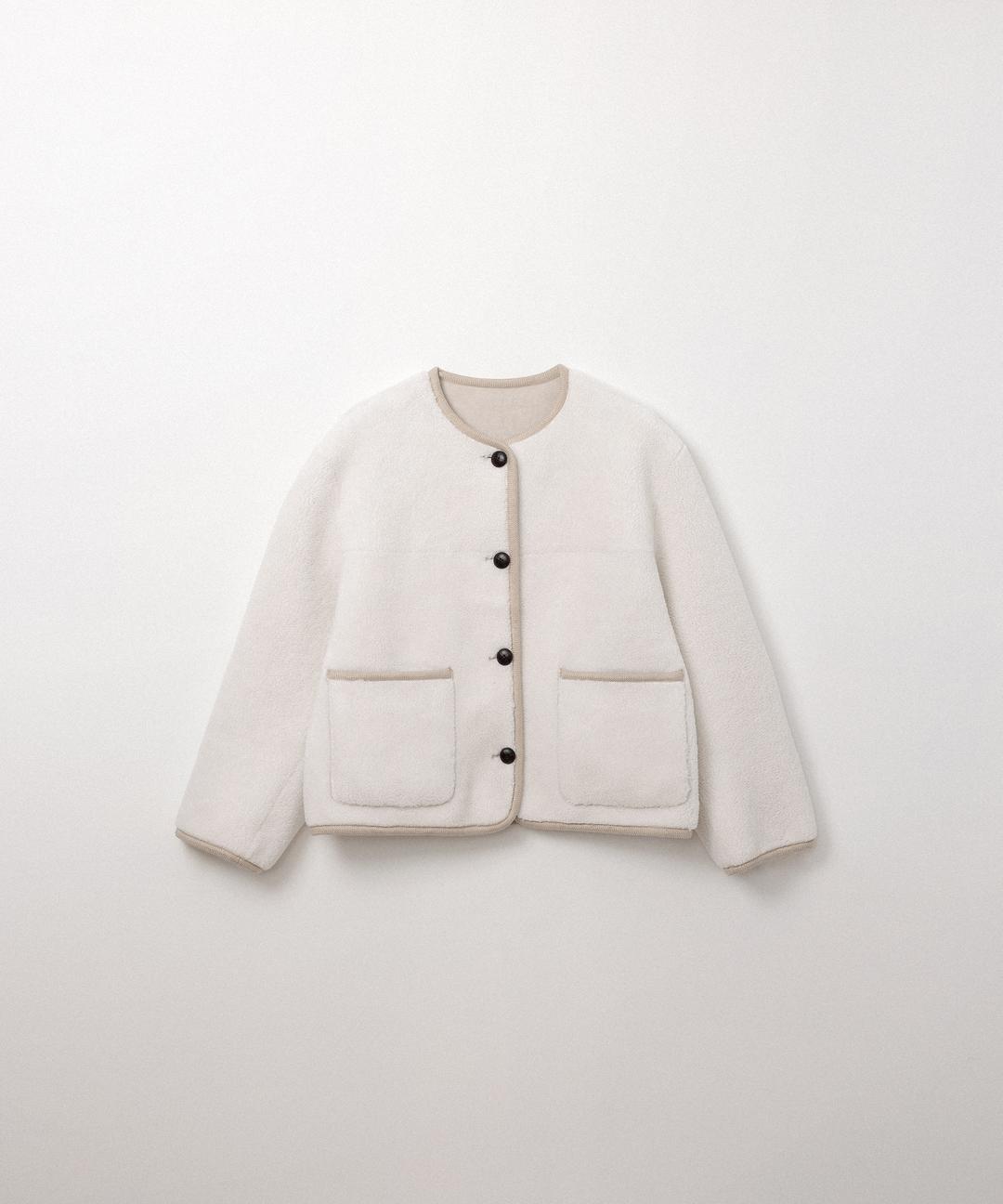 투웨이 무스탕 자켓 (cream beige)