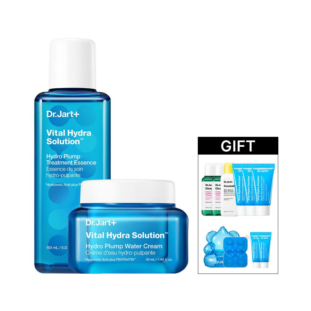 [수분케어] 촉촉하게 빛나는 피부 바이탈 하이드라 솔루션 루틴케어 (에센스/워터크림) (+단독증량증정 104 ml/컵홀더/아이스트레이)