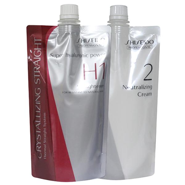 시세이도 크리스탈라이징 스트레이트 알파 H1 1제/2제 각400g 손상모 가는모
