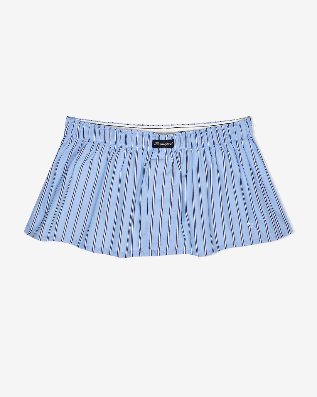 Mini Boxer Skirt / Bandeau Top in Japanese Blue Stripe - S / Japanese Blue Stripe