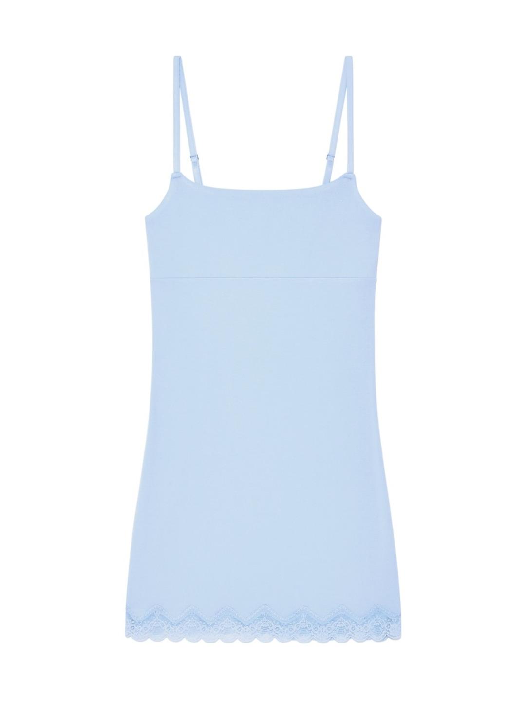 HEART LACE CAMI DRESS (BABY BLUE)
