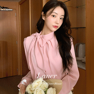 bs7763 (핑크단독진행!!!/탑셀러) 라네르 핀턱 타이 블라우스