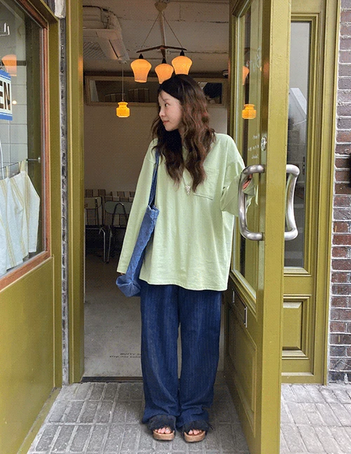 프릴리 팬츠-네이비