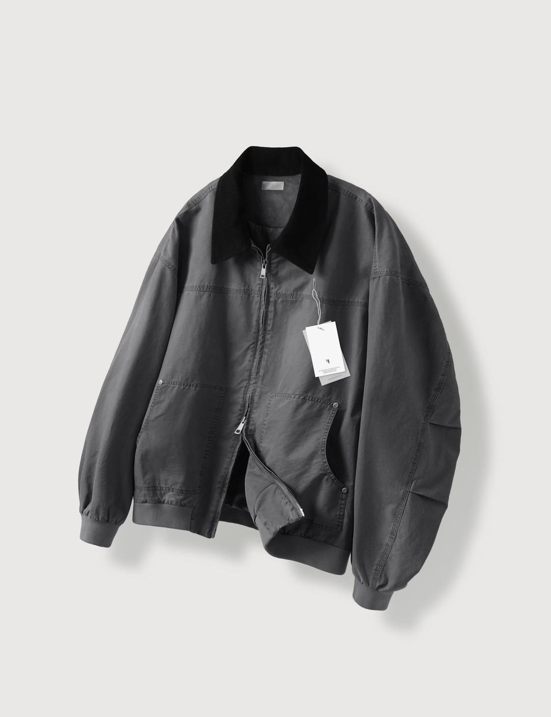 바이오 코튼 블루종 워크 자켓_Charcoal