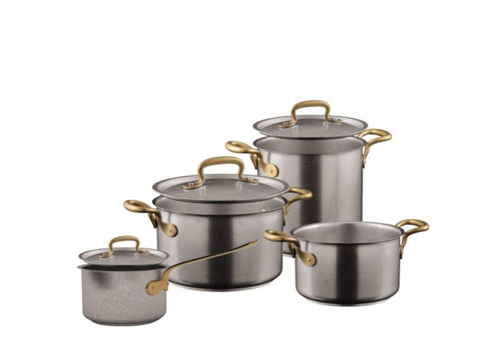 삼보넷 1965 빈티지 냄비 4종 세트 Sambonet 1965 Vintage Edelstahl Antik Kochtopfset 4tlg