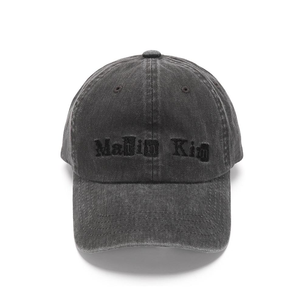 LOGO SCRAP BALL CAP IN CHARCOAL